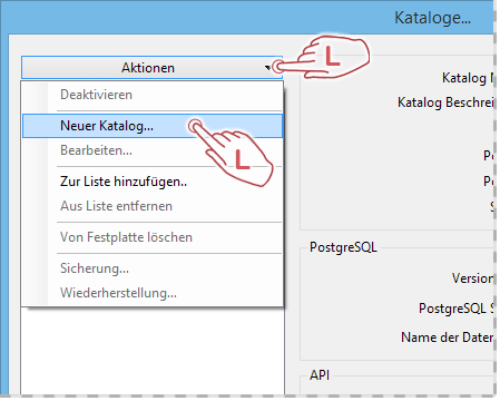 Neuen Daminion Katalog anlegen